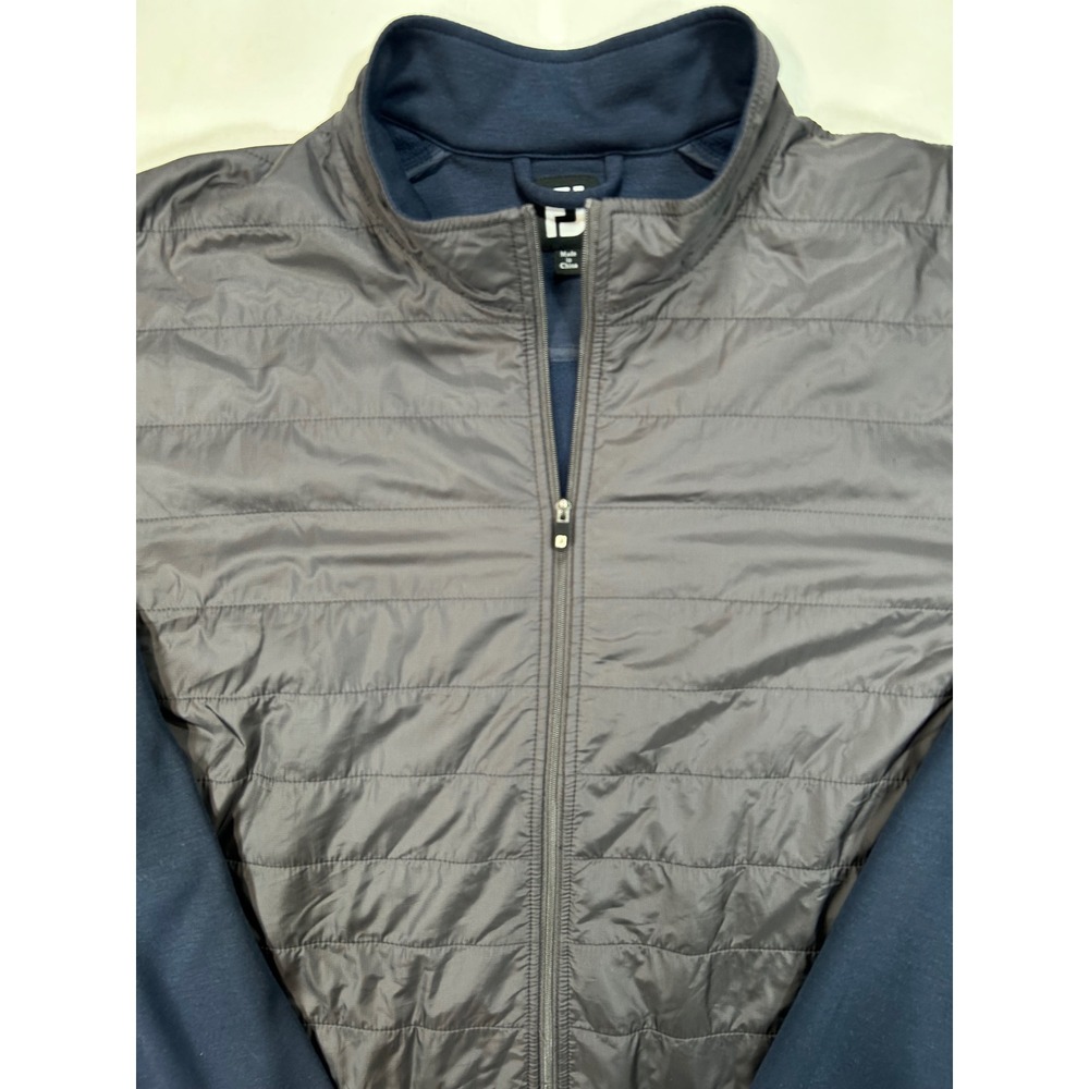 FootJoy Mens XL Hybrid Golf Jacket Navy Grey Eagle Crest Resort Full Zip Quilted